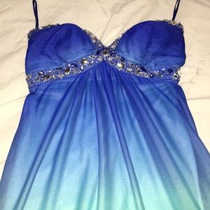 Blue prom dress